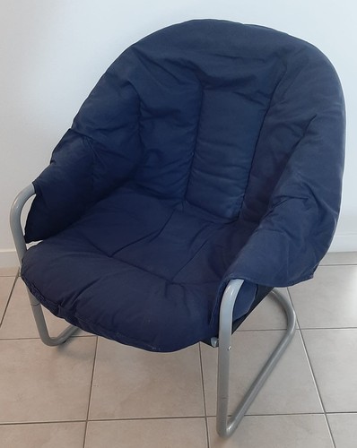 Poltrona con imbottitura - blu,