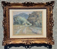 Walter Grassi  ( Torino 1937 ) "Il taglio del fieno a Crescentino 1983" pastello