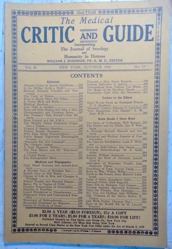 Oct 1935 medical critic and - medical,