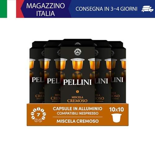 Pellini cremoso 100 capsule - pellini, cremoso,