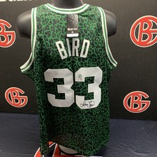 Larry Bird Autographed Celtics Mitchell & Ness Wildlife Swingman Jersey Steiner