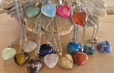 Cuore Pendente Pietre dure ciondolo donna uomo gioielli energetici portafortuna