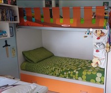 Struttura Letto a Castello+vani salvaspazio