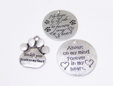 ciondolo di memoria cane gatto per collana, bracciale colore argento tibetano