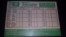 Schedina totocalcio conc.27  del 28 Feb.1982 CONI Giochi Gioventu' NUOVA INTONSA