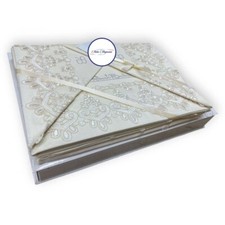 Completo Lenzuola Letto Matrimoniale Renato Balestra Noemi Con Pizzo Logo Strass