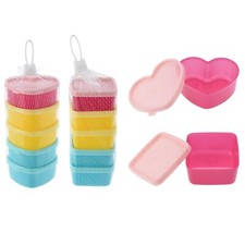 5 mini contenitori in plastica