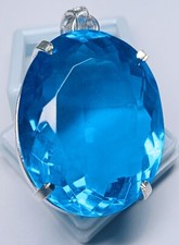 Ciondolo topazio blu lucido - ciondolo,