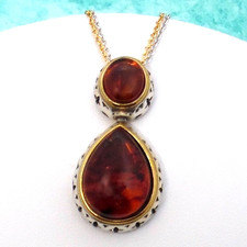 Collana bicolore ciondolo