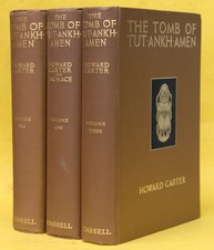 HOWARD CARTER, THE TOMB OF TUT-ANKH-AMEN,EGITTO,3 VOLUMI,ILLUSTRATO,1927-33,OTTIMO