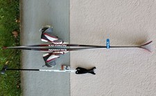 Set sci di fondo Salomon 173 cm scarpe taglia 40 25,5 cm bastoncini Leki 120 cm come nuovi