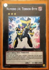 CARTA YU-GI-OH! Numero 34 : Terror-Byte Rara Segreta con DIFETTO DI STAMPA!!!!!!
