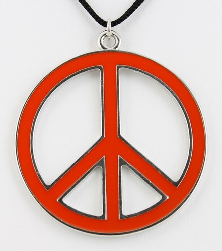Collana ciondolo metallo pace - collana,