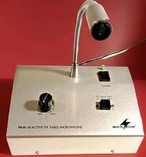 Monacor PAM-10 Microfono da Tavolo PA Attivo Paging Desktop Amplificatore