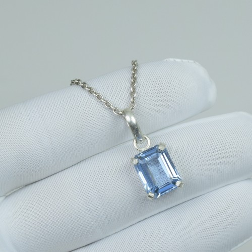 Collana acquamarina argento