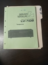 Alpine Luxman LV 102 Manuale
