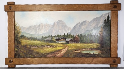 Grande quadro olio - , alpi