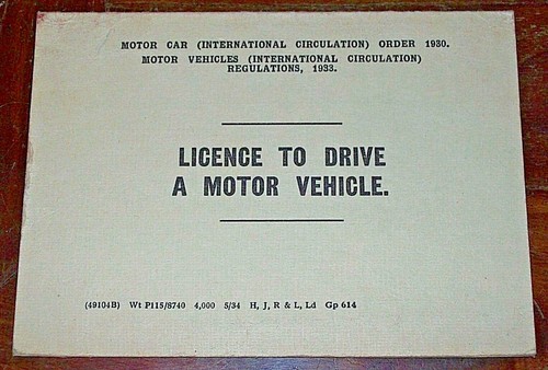 Old licence drive - old, motor