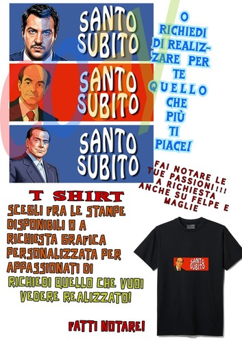 Shirt politica santo subito - t-shirt,