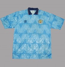 MANCHESTER CITY MAGLIA UMBRO BROTHER HOME SHIRT JERSEY MAILLOT TRIKOT  1989-1991
