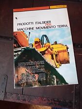 ITALSIDER PRODOTTI MACCHINE MOVIMENTO TERRA brochure originale Italiano 