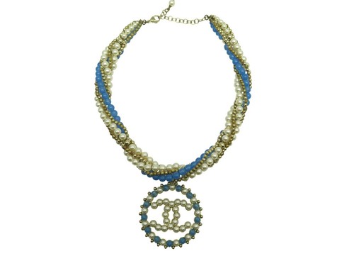 Collana ciondolo chanel logo - ciondolo,