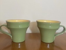 Set 2 tazzine caffè Vietri ceramica italiana cucina fresca salvia e zafferano