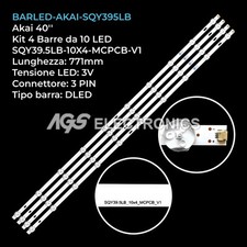 KIT 4 BARRE STRIP 10 LED TV