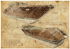 ART PRINT  "DA VINCI" - BATEAU