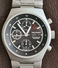 Orologio Cronografo Militare Automatico 3H - BUND 7750 Clone - Colore Titanio