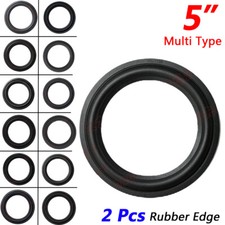 Kit 2 pezzi bordo gomma altoparlante 5" woofer diaframma riparazione surround HIFI fai da te multi