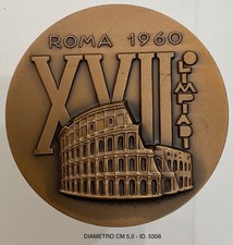 XVII OLIMPIADI ROMA 1960 MEDAGLIA COMMEMORATIVA COMITATO OLIMPICO ITALIANO