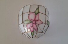 Applique da Parete vetro stile tiffany decoro madreperla lampada 1 luce Scontata