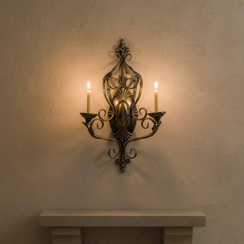 Candelabro metallico dorato - metallico,