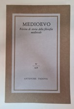 MEDIOEVO - Rivista di storia della filosofia medievale -Vol IV - 1978