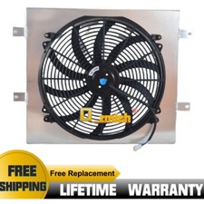Alluminio Radiatore Per Shroud Fan 1987-06 Jeep Wrangler YJ TJ 2.4L 2.5L 4.0L L4