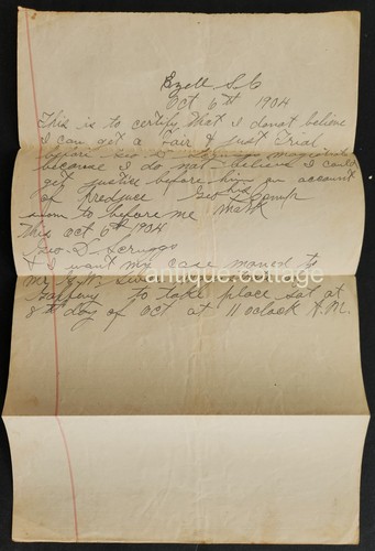 1904 antica lettera penale - antica,