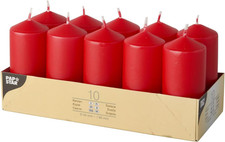 Candele, Paraffina, Rosso, Cm