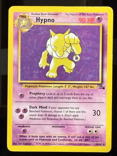Carta pokemon hypno 62 - hypno,