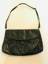 BORSA POCHETTE VINTAGE ORIGINALE anni 60 PITONE Nera