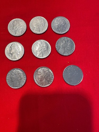 Nove monete 100 lire - da,
