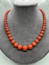 Collana Corallo Rosso Sardegna 7–13mm con Chiusura in Oro 18kt – 47cm