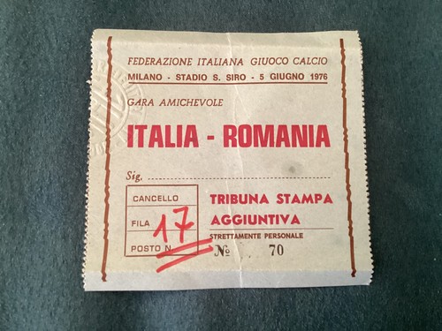 Biglietto stadio calcio italia - calcio,