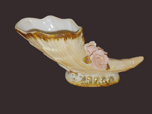 Vintage brown glazed porcelain - brown,