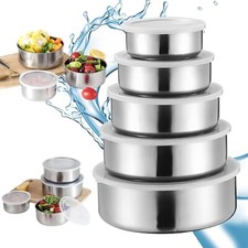Set 5 Ciotole Cucina Inox con