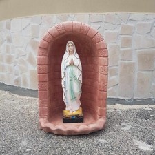 CUPOLA GROTTA CAPPELLA CON STATUA DELLA MADONNA DI LOURDES DA  GIARDINO  ESTERNO