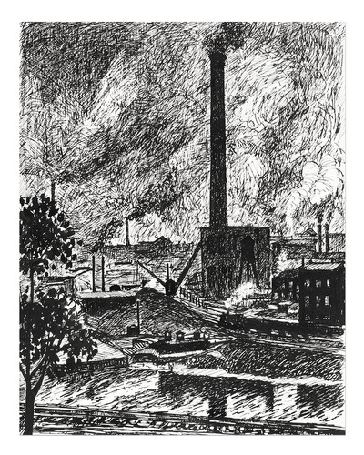 Scena urbana industriale arte