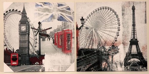 Quadro londra parigi pezzi - parigi, 2