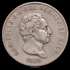 Carlo Felice . 5 Lire 1830 L