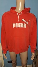 PUMA FELPA CON CAPPUCCIO E TASCA UOMO TAGLIA XL COLOR ROSSA 100% COTONE
